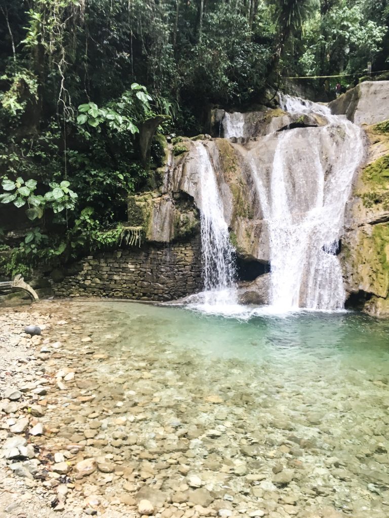 A waterfall, part of the Edward James garden.