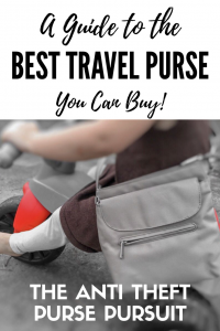 A little girl riding a big wheel with an anti theft women's handbags over her shoulder, just like mom. Find the best anti theft travel purse out there - the unicorn of theft proof bags. Travel worry free!