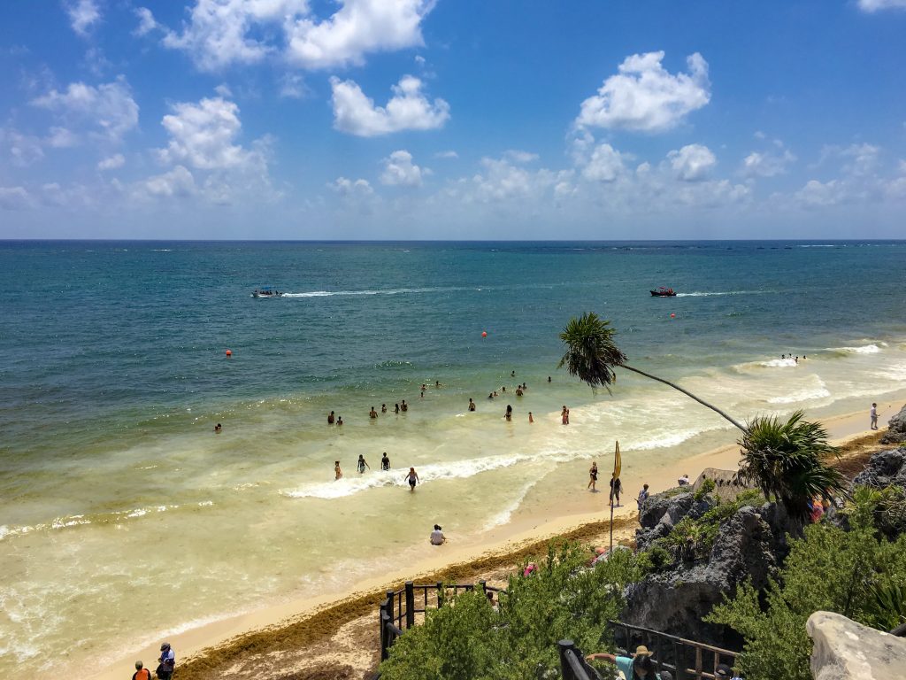 what to do in Tulum? Go to the beach, for one!