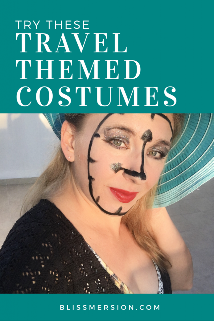 Are you looking for travel themed costumes? Need ideas, like a world traveler or time travel costume? For Halloween or a travel themed party, check out these fun, practical, and sometimes zany costumes! #timetravelcostumes #travelthemedcostumes #Blissmersion #halloweencostumes #travel