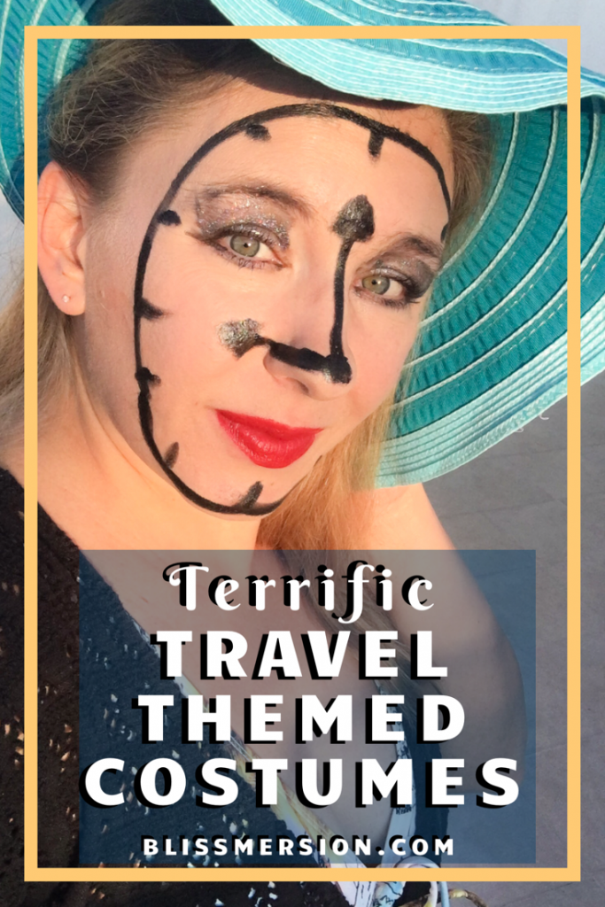 Are you looking for travel themed costumes? Need ideas, like a world traveler or time travel costume? For Halloween or a travel themed party, check out these fun, practical, and sometimes zany costumes! #timetravelcostumes #travelthemedcostumes #Blissmersion #halloweencostumes #travel